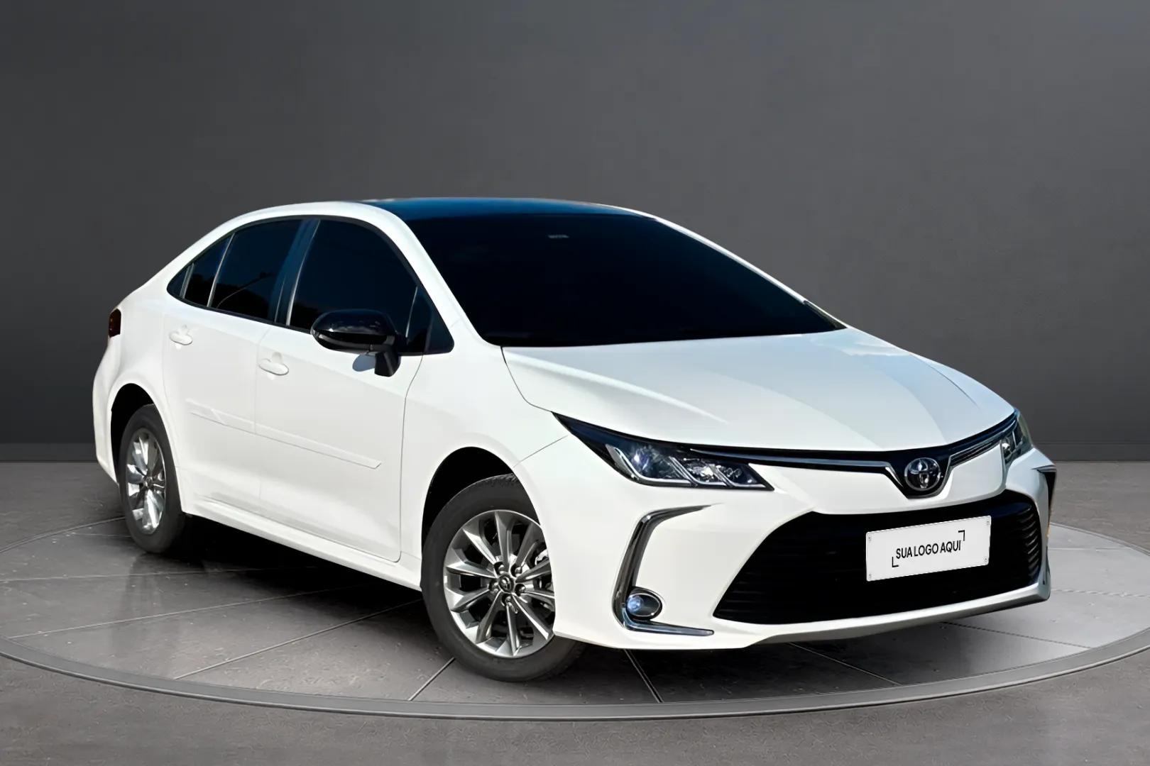 Toyota Corolla em vista frontal lateral