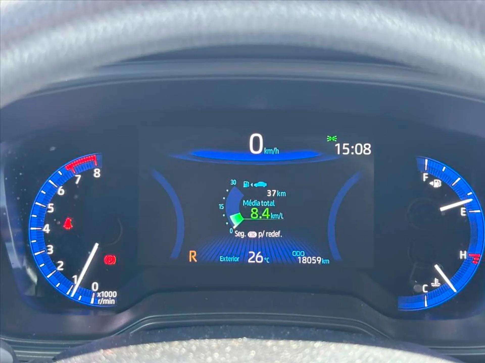Painel de instrumentos do Toyota Corolla